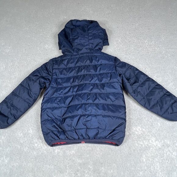 Nike Jacket Little Boys Size 3T 2-3Yrs Blue Red Puffer Zip Hooded Jacket Coat - Picture 8 of 10
